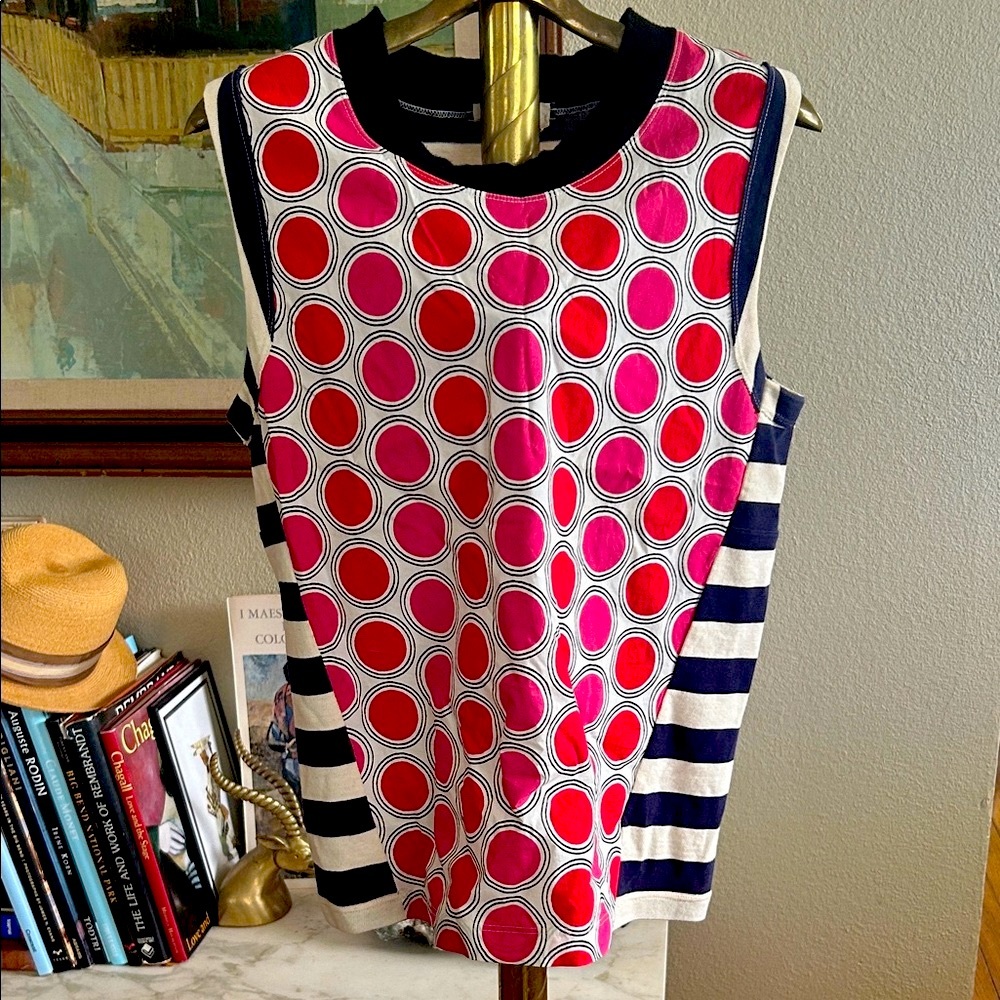 Marni Red and Black Polka Dot Tank Top